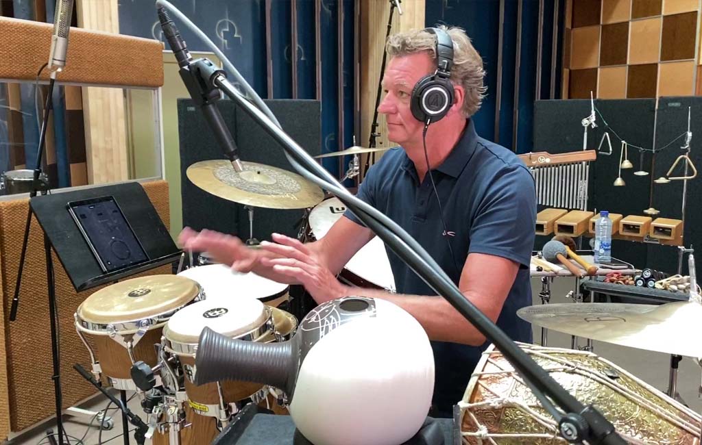 Eddy Koopman during recording session of Sketches of Seasons with Atzko Kohashi for Sound Liaison